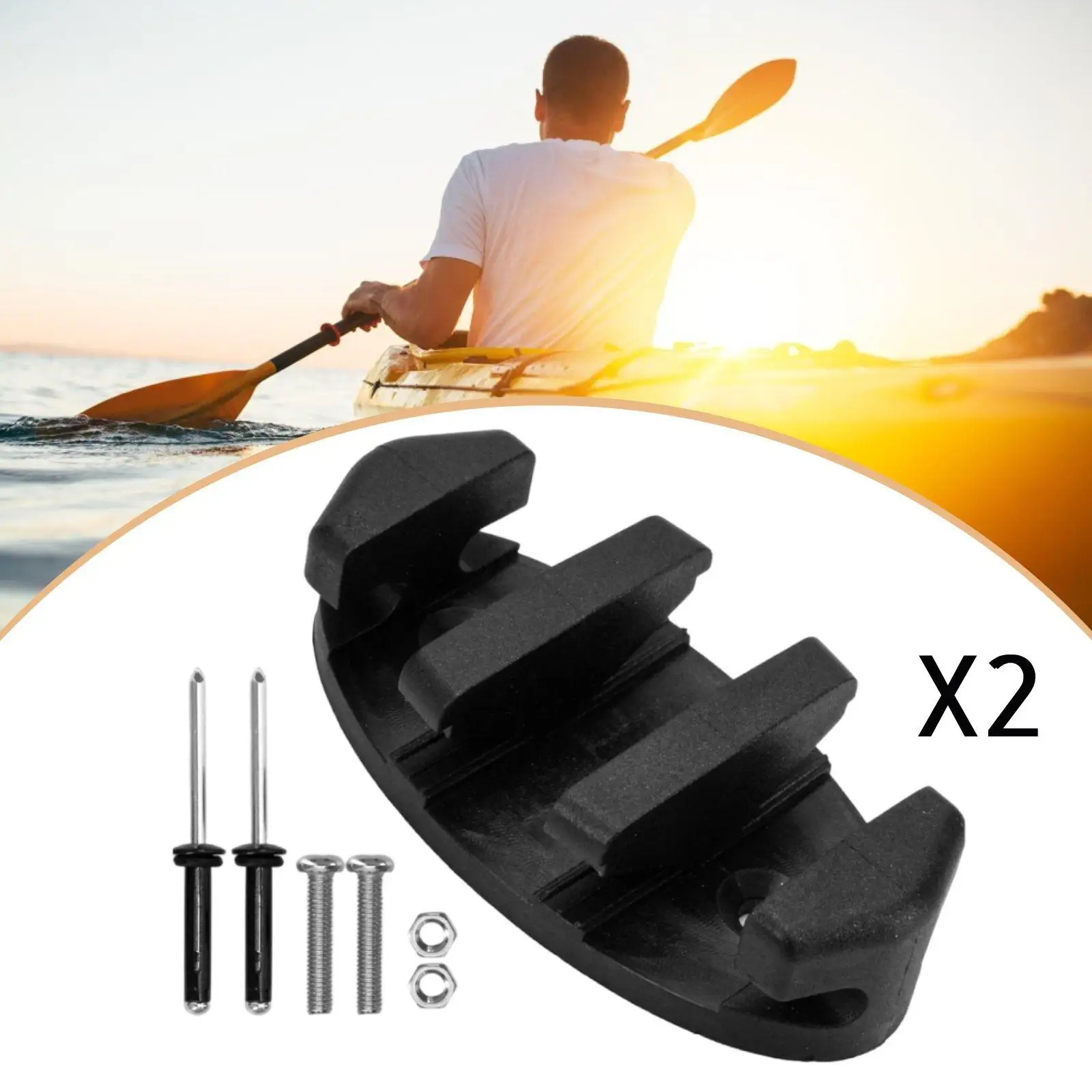 

Zig Cleat Kit with Screws Nylon Rope Holder Kit Deck Hardware Accessory for Kayak Canoe Boat Dock
