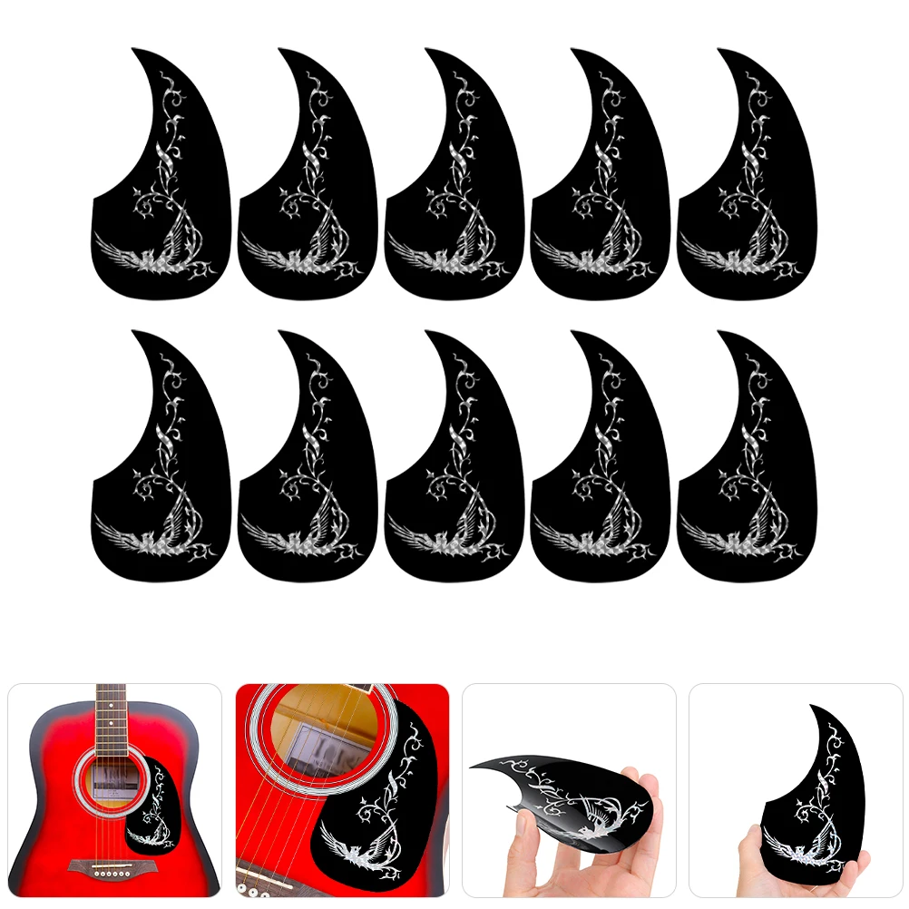 

10pcs Guitar Scratch Plate Acoustic Electric Decorative Protective Board Anti-Scratch Sticker Guard Folk Guitar Parts