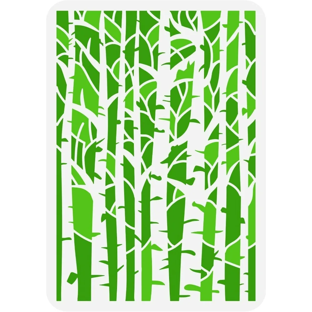 White Birch Painting Stencil 8.3x11.7inch Reusable Tree Trunks Pattern Drawing Template DIY Art Plants Tree Decoration Stencil