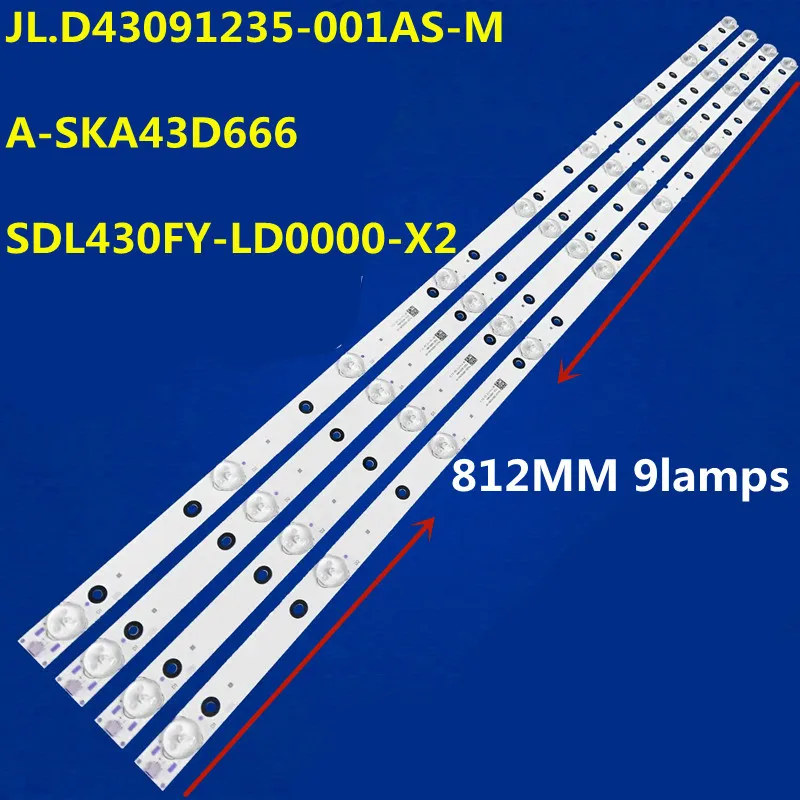 5kit LED Backlight Strip For 43X5 43E366W 43E368W 43E386WS 43E361S 43E600G JL.D43091235-001AS-M A-SKA43D666 SDL430FY-LD0000-X2