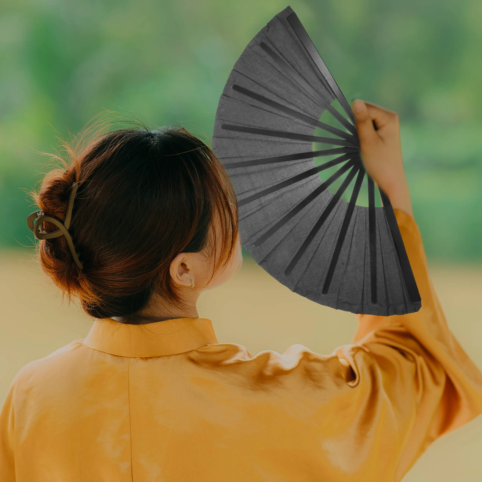 

2 Set Kung Fu Fan Folding Fans Hand Holding Chinese Kongfu Handheld Women Bamboo