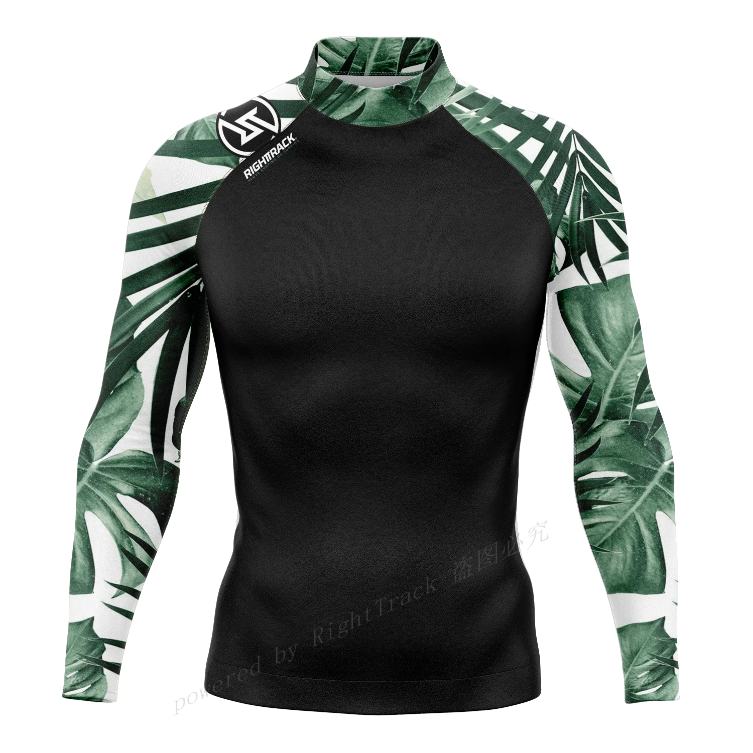 Hot Rashguard Manga Longa Surf Camisas dos homens Protetor Solar Lycra Tecido Surf Camisola Proteção UV RightTrack Swimwear