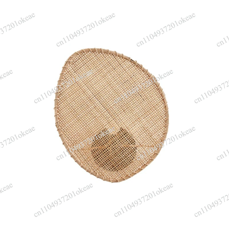 Handmade Rattan Wall Lamp Classical Study   Tea Room Fan Art Lighting