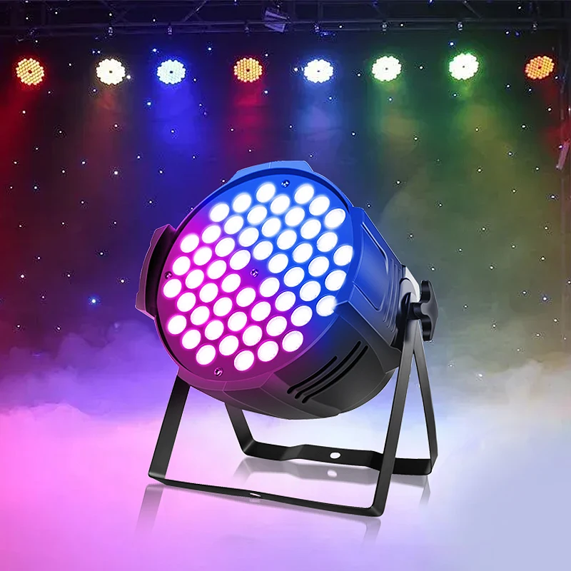 LED RGB 3W Full Color Par Lamp DMX512 Remote Control Stage Flat Par Lighting Performance Equipment Dyed Spotlight For Stage Show