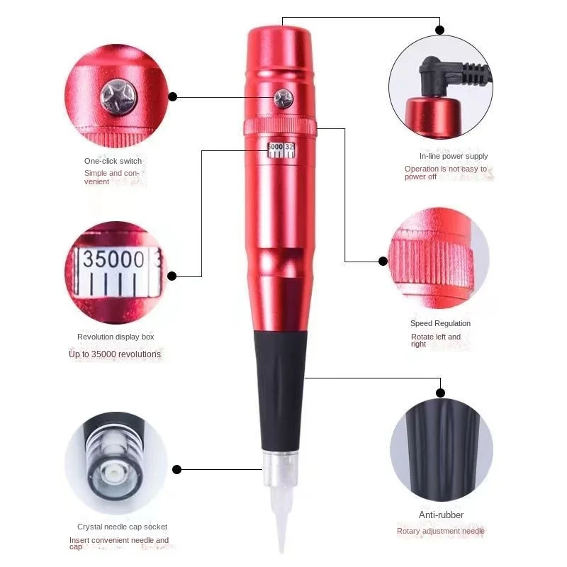 PMU Machine Professional Tattoo Machine Pen Permanent Makeup Microblading Eyebrow Lip Needle For Professional Body Art Supplies