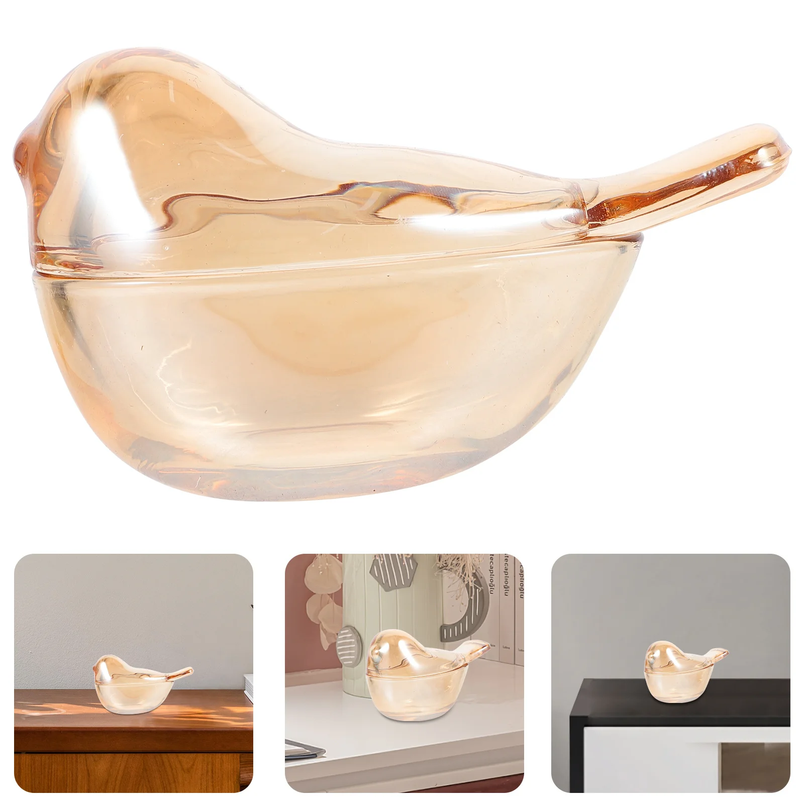 

Элегантная красная стеклянная шкатулка для драгоценностей с птицами, органайзер для женских аксессуаров, украшение дома, подарки для свадебной вечеринки, женская шкатулка для драгоценностей