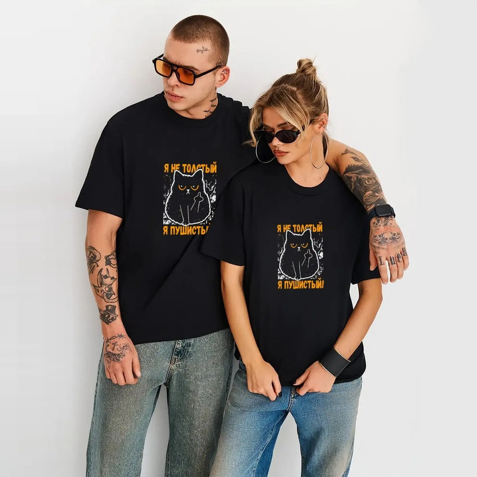 

Women's Casual Short Sleeve T-Shirt Print Stretch Round Neck Top Summer Y2k Cotton Tee T Shirt Women Clothing Couple Clothes