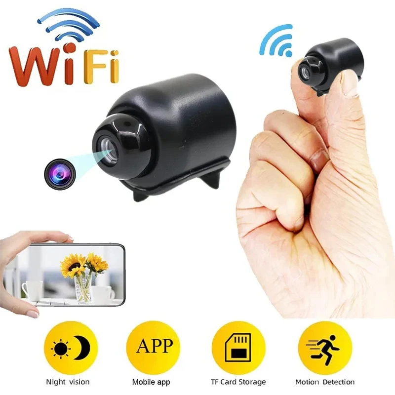 Mini Wifi Camera 1080P Hd Nachtzicht Inclusief Bewegingsgeluidsdetector In Thuiskantoor 120 Graden Groothoek Micro Babyfoon