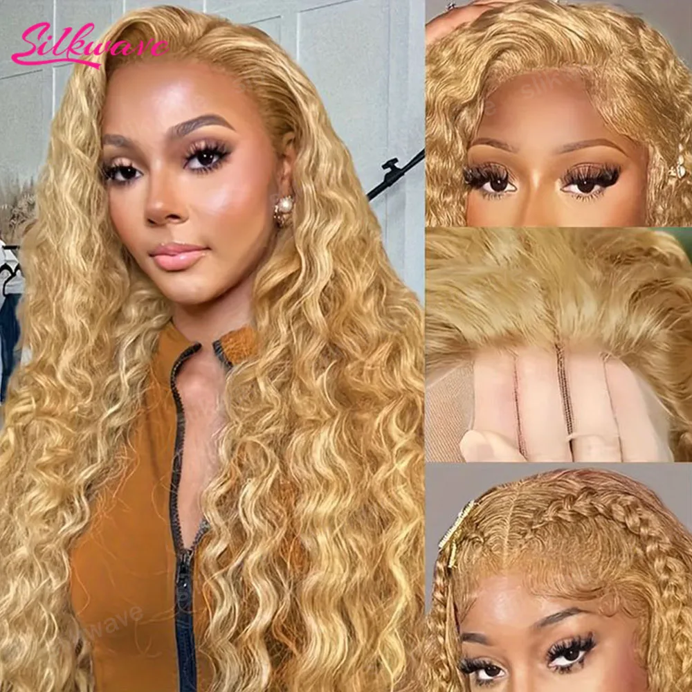 

200 Density Honey Blonde Curly Wigs 13x6 Hd Transparent Lace Frontal Wig Pre Plucked 13x4 Lace Front Wig Colored Human Hair Wigs