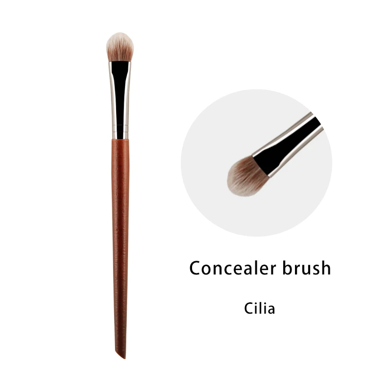 Mydestiny Makeup concealer brush- Wooden Handle Series-Goat&Synthetic Hair Brushes Beginer Makeup Tools-Cosmetic