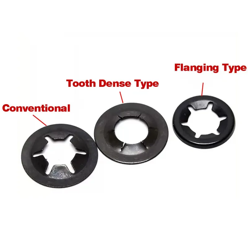 Professional Retaining Ring Set 65Mn Thrust Washer & 304 SS Plum Blossom Ring M2-M12 for High Load and Easy Maintenance