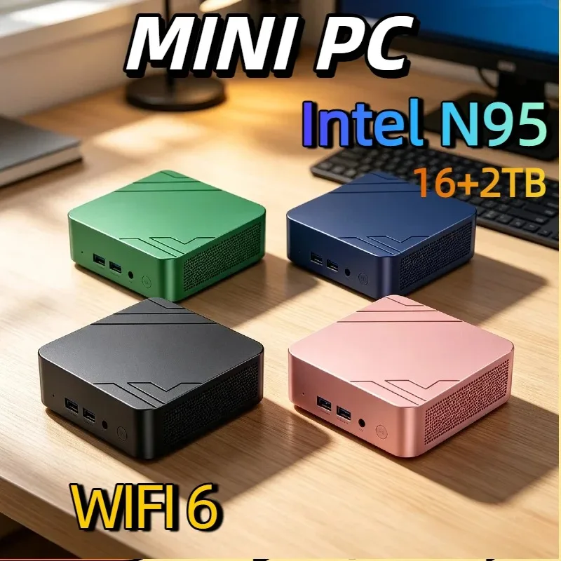Small Pocket Computer Mini PC Intel Core N95 16GB RAM 1/2TB SSD WIFI6 BT5.2 4K Desktop PC Gaming Computer