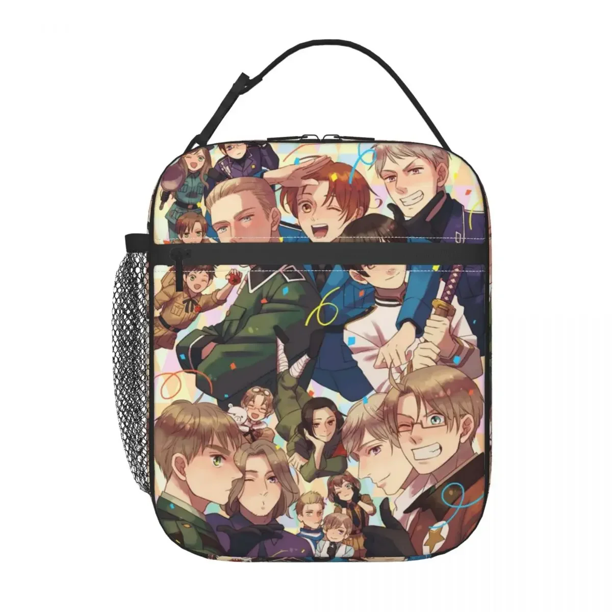 Hetalia World Stars Product Insulated Lunch Tote Bag For Office Storage Food Boxes Portable Cooler Thermal Lunch Boxes