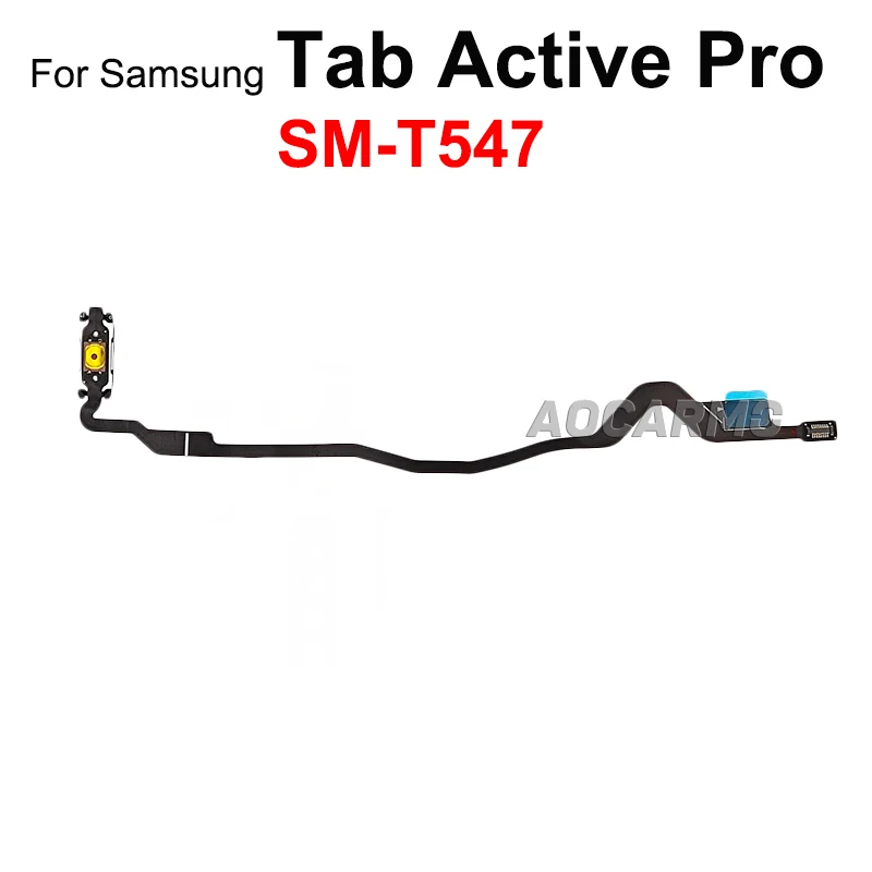 Aocarmo For Samsung Galaxy Tab Active Pro SM- T547 Fingerprint Sensor Button Flex Flex Cable Repair Part