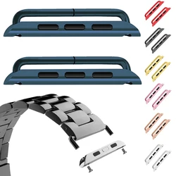 Un par de adaptadores de correa para Apple Watch Ultra Series 8 7 Se 6 5 4 3, Conector de correa de Metal para Iwatch 41/38/40-22mm 49/45/44/42-24mm