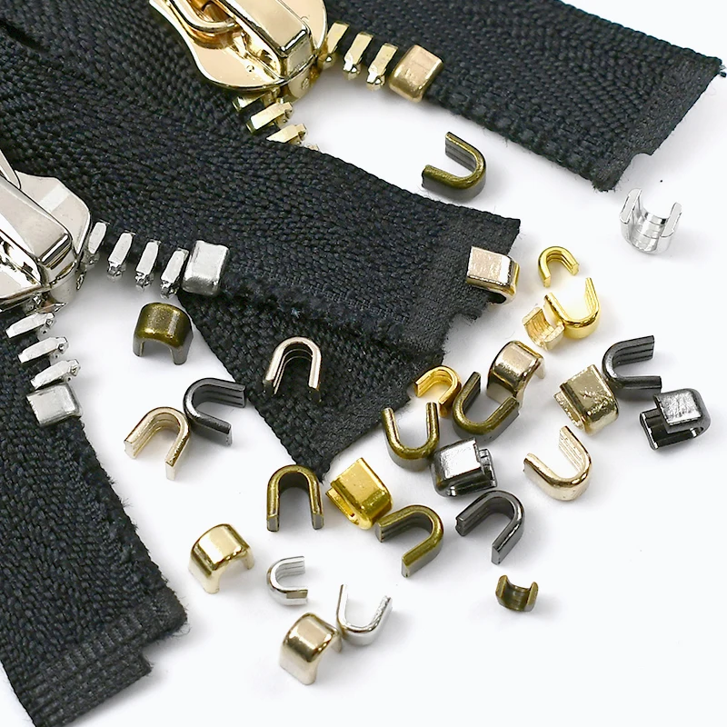 

100-300g 3#5#8#10# Metal Zipper U Stopper Top Bottom End Lock for Zip Repair Tailoring Sewing Hardware Accessories Kit Set Parts