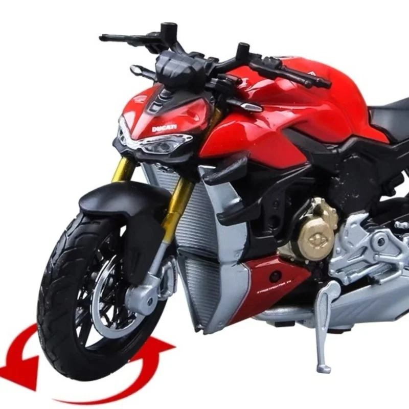 Maisto 1:18 Ducati Super Naked V4 S-Red Motorcycle Toy Model Alloy Ornament Collection Birthday Gift Office Home Decoration