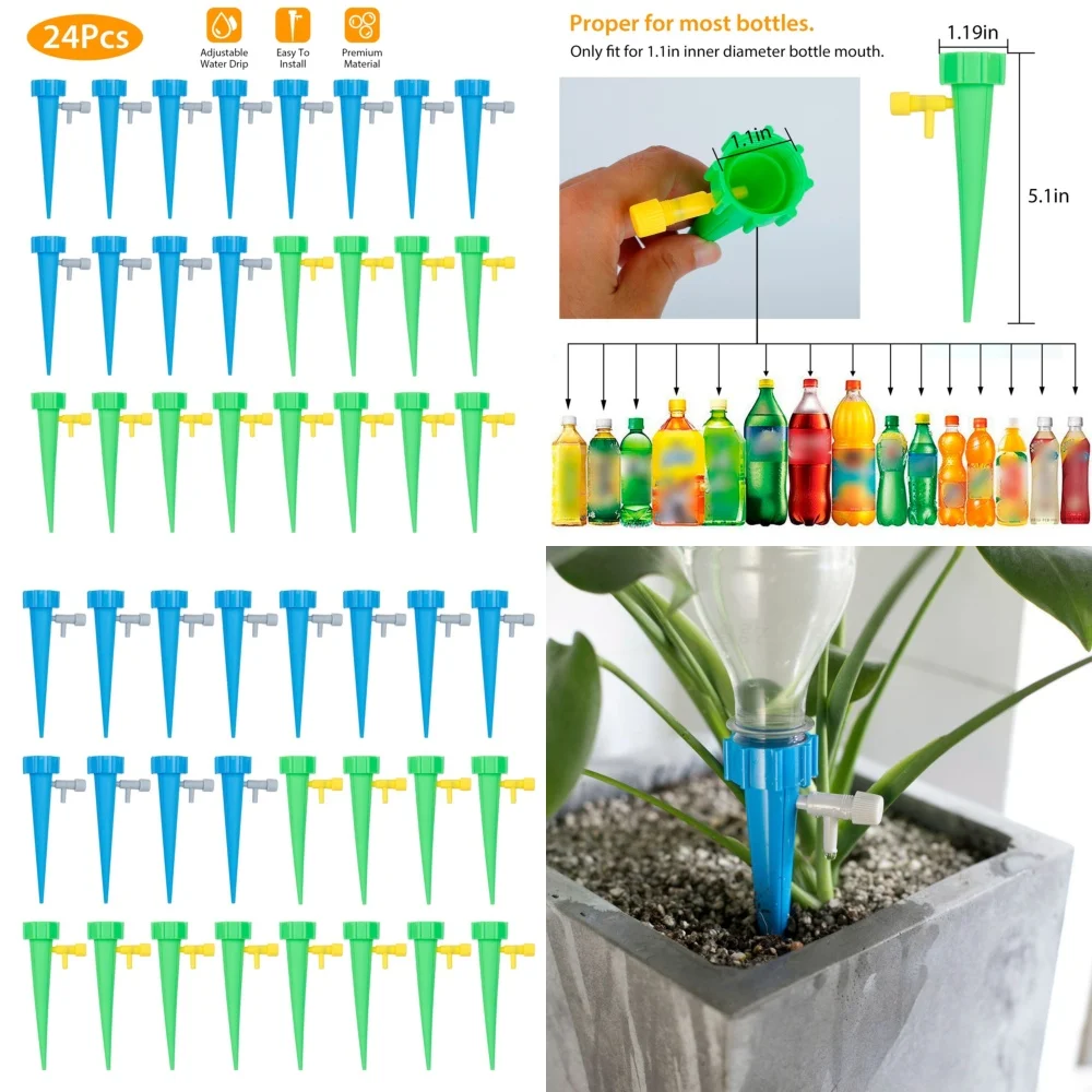 

Irrigation equipment parts24Pcs Automatic Plant Watering Spikes Self Watering System for Indoor Plants Garden Irrigation Drip