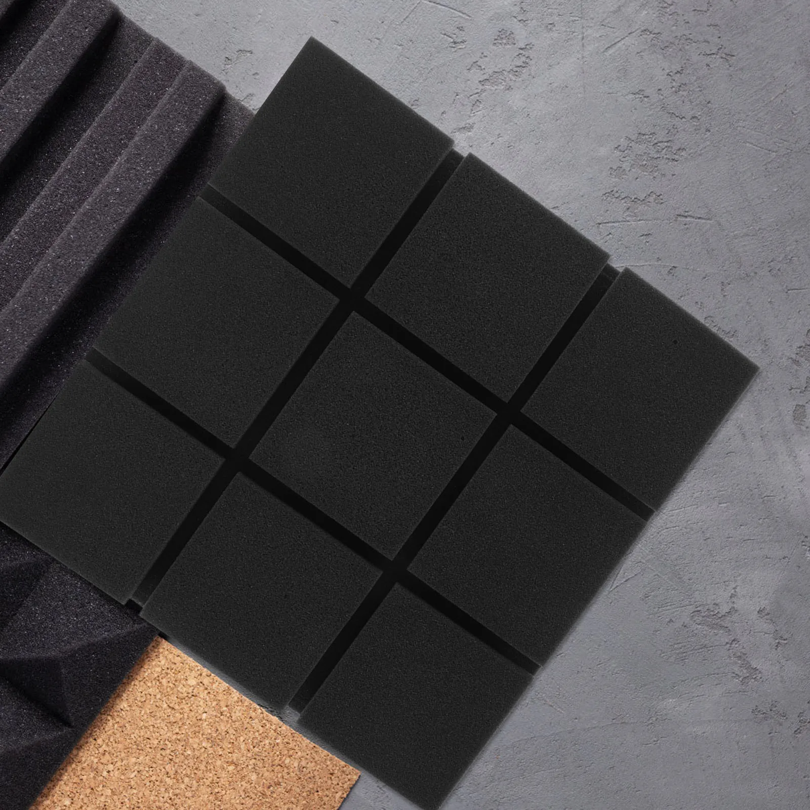 

4pcs Sound Absorbing Panels Acoustic Foam Sound Dampening Noise Reducing For Wall Fire Resistant Studio Recording Room