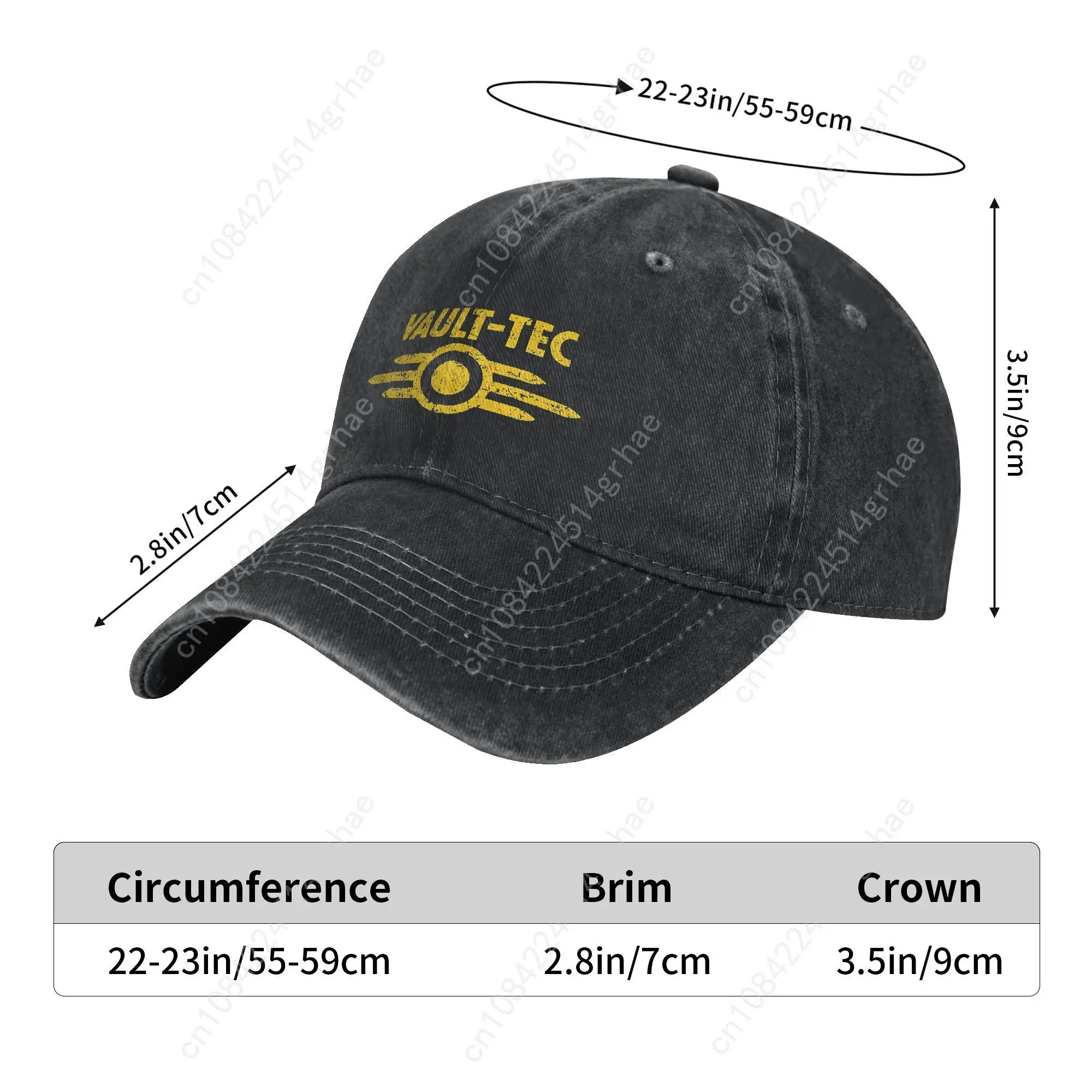 Vaults TECs Washed Baseball Cap Game Fallouting Stilvolle Sun Trucker Hat Sommer Damen Herren Outdoor Gym Baseball Caps