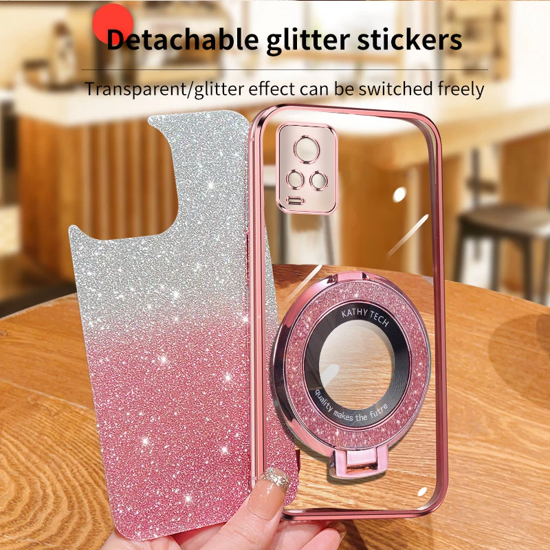 Luxury Bling Glitter Plating Phone Case For Vivo IQOO NEO Pro IQOO NEO 3 5 6 6SE NEO 8 Pro NEO 12 IQOO Z3 U5X Shockproof Cover