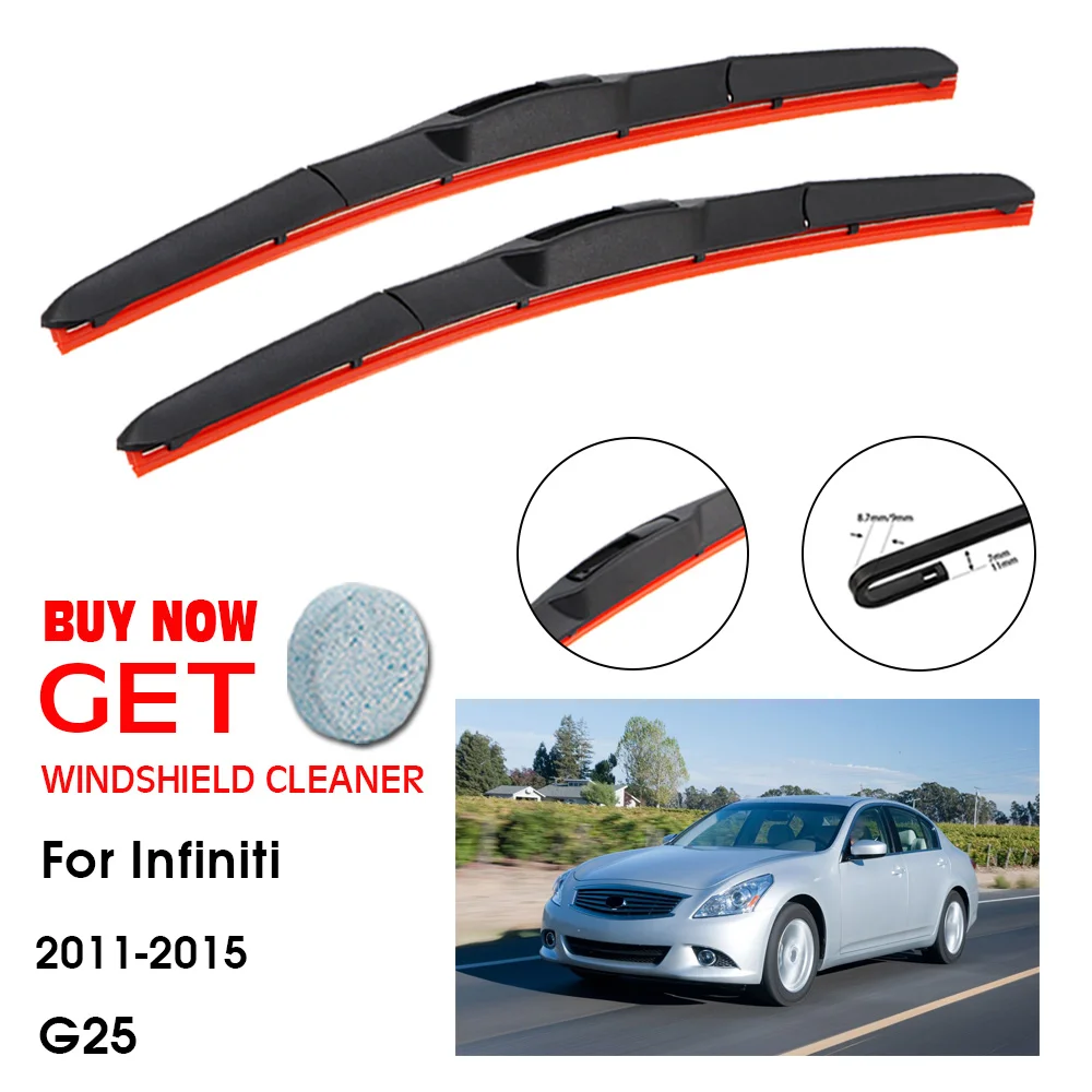 

Car Wiper For Infiniti G25 26"+16" 2011-2015 Front Window Washer Windscreen Windshield Silica Gel Wiper Blades Accessorie