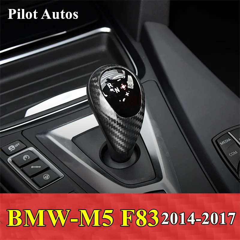 

Rear Carbon Fiber Car Gear Shift Knob Cover Trim Sticker For BMW M5 F83 2014 2015 2016 2017