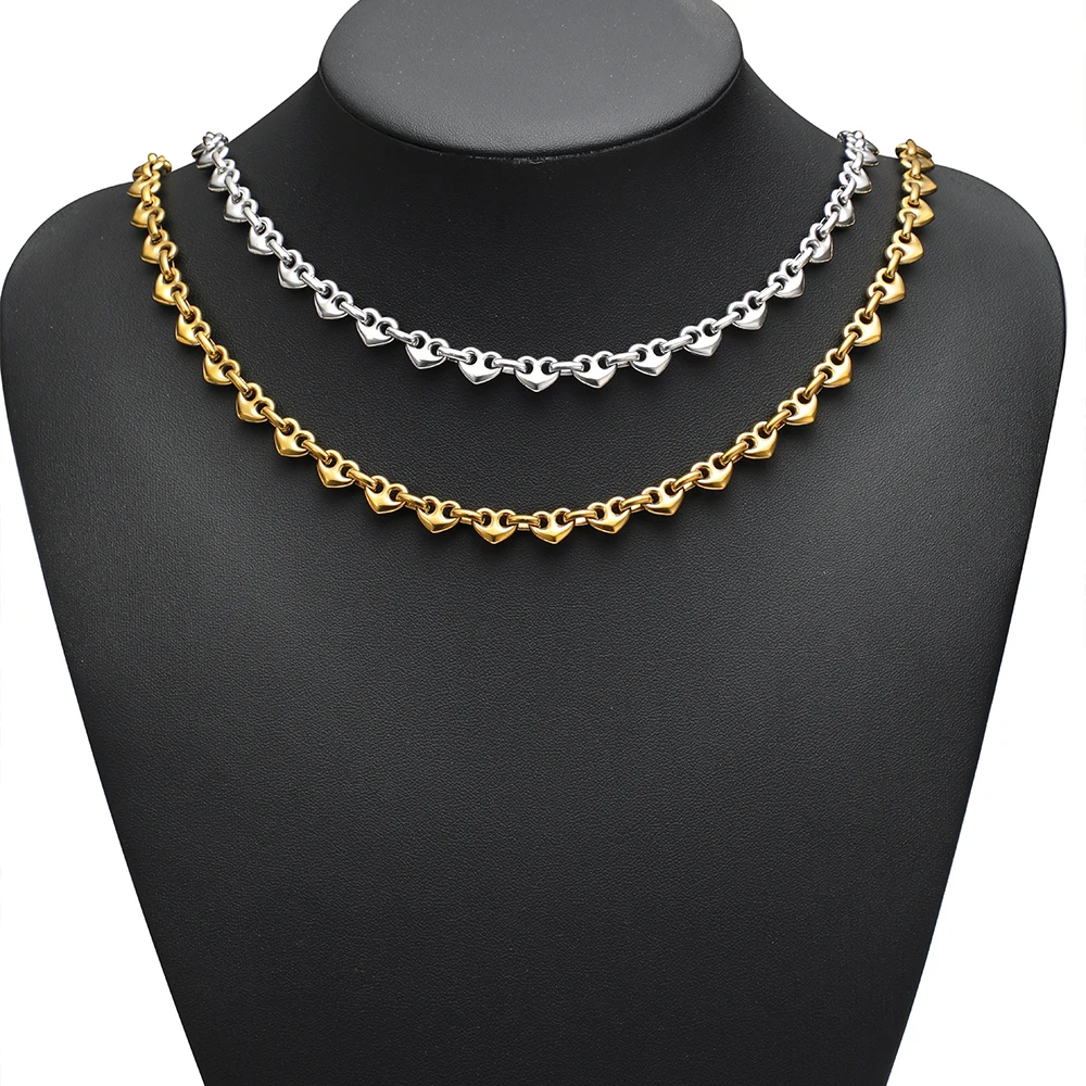 1 Meter Stainless Steel Heart Handmade Chains Heavy Chains for DIY Men Women Jewelry Making Necklace Bracelet Material Wholesale - view 6