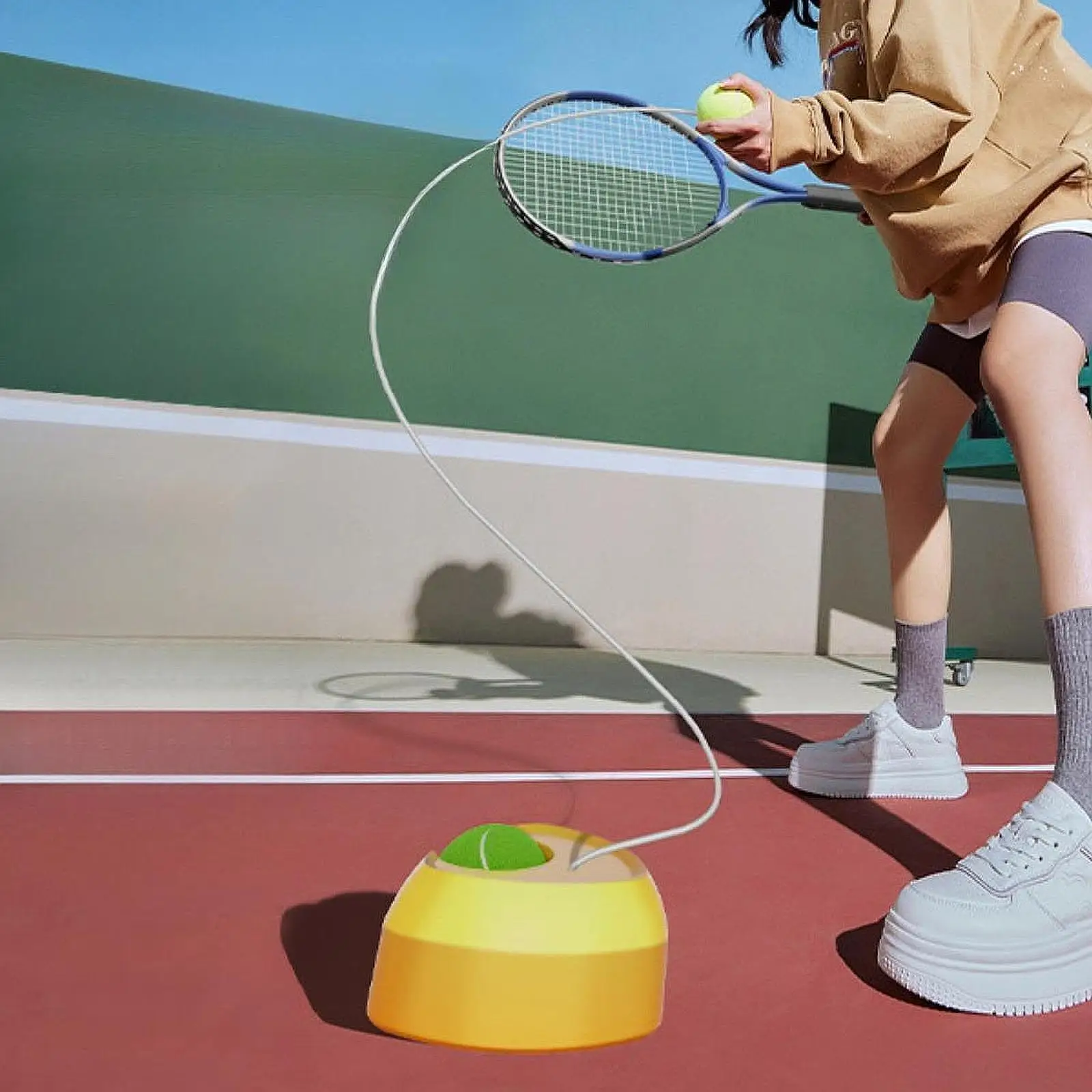 

Tennis Trainer Rebound Ball Tennis Training Aid for Sports Outdoor Indoor