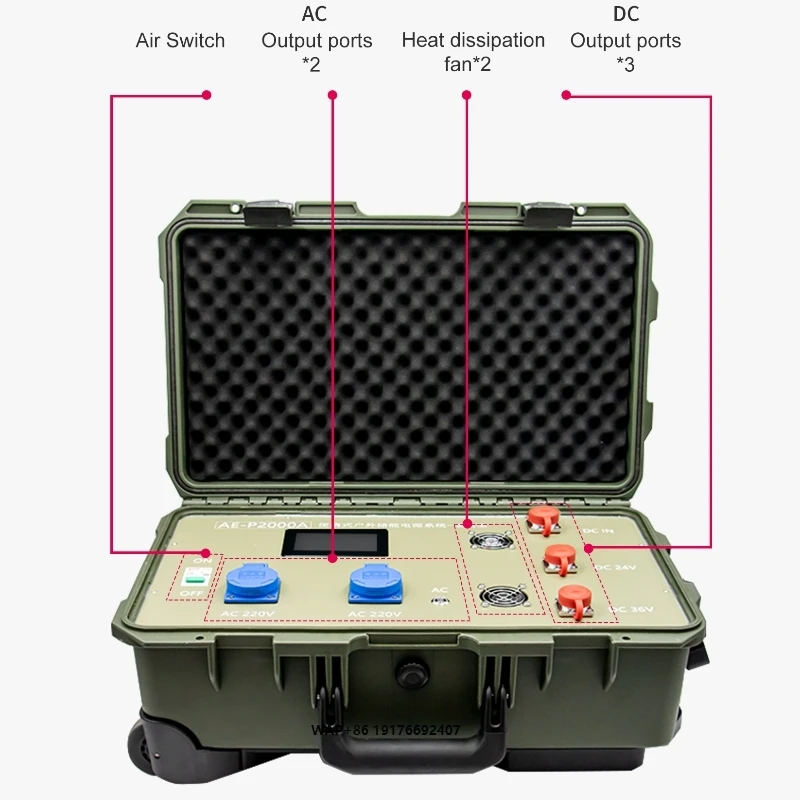 Portable Solar Generator 3000W 3360Wh IP66 -20℃~60℃ Pure Sine Wave 2000+ Cycles