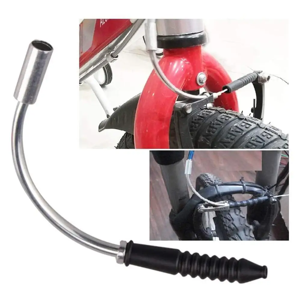 Aluminum Bicycle V Brake Noodles Bend Tube Cable Guide Brake Rubber Bicycle Hose Parts MTB Accessory Head I5Q4