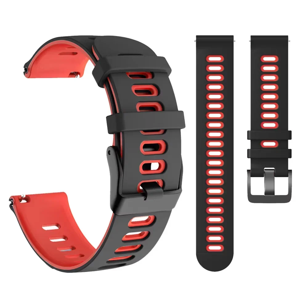 20mm 22mm Two-tone Silicone Band for Amazfit Bip Max Comfortable Bracelet Correa for Amazfit Active Max 3 2/Balance 3/T-Rex3 Pro