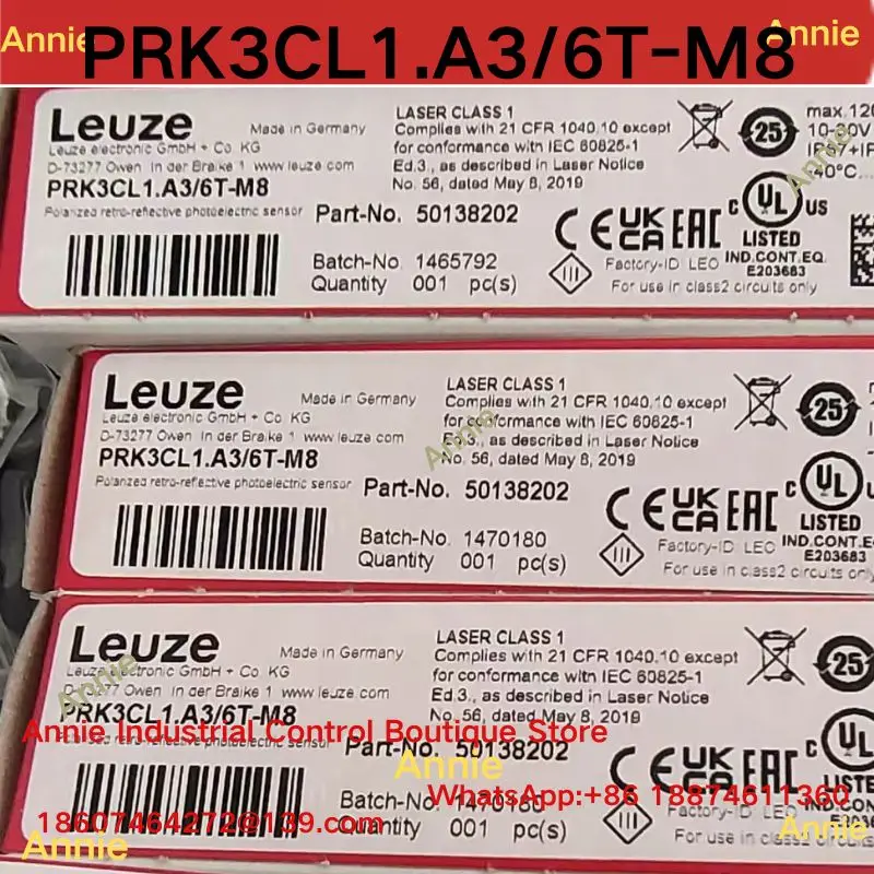 brand-new  Mirror reflection photoelectric switch PRK3CL1.A3/6T-M8, order number 50138202