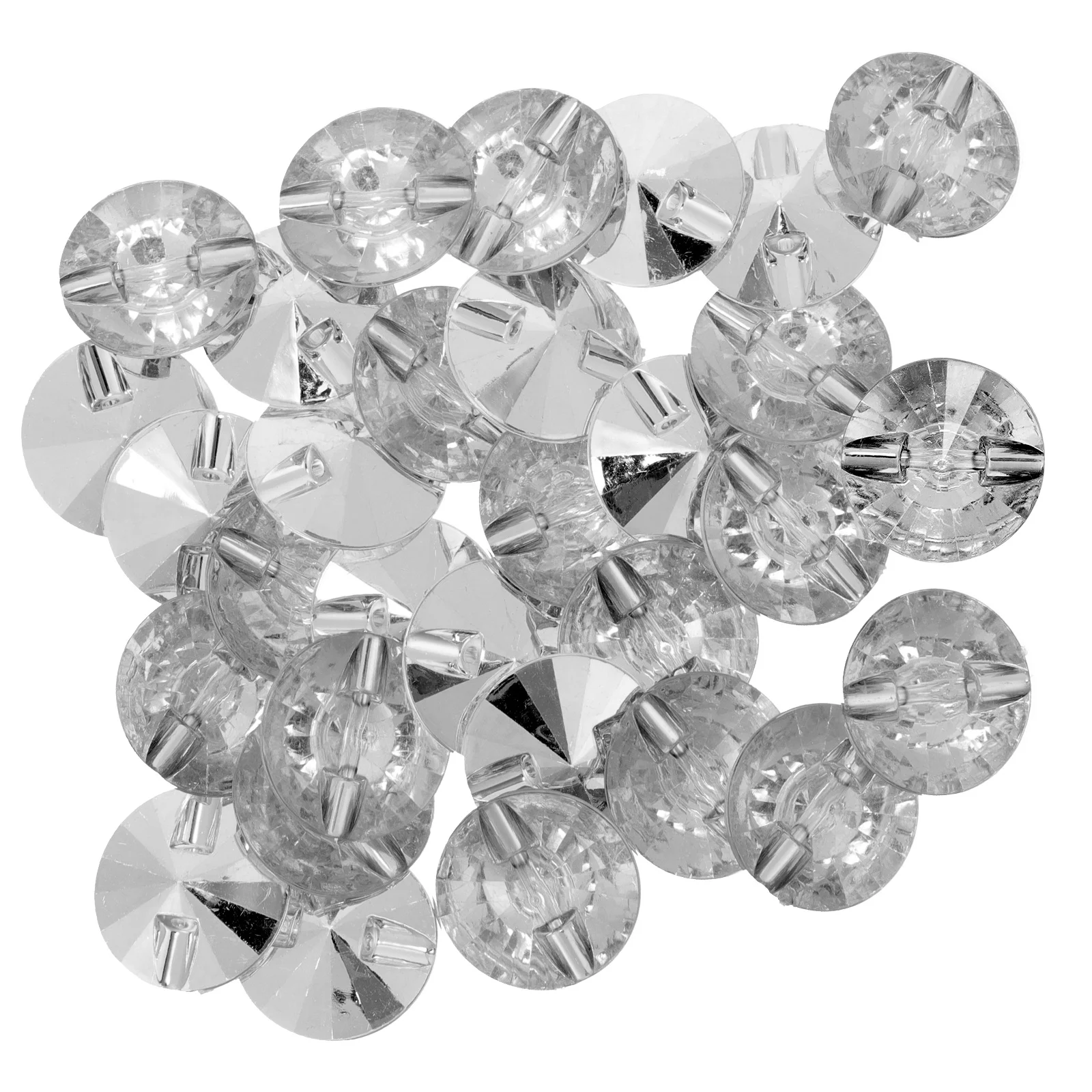 

100Pcs Crystal Upholstery Button Acrylic Sofa Bed Headboard Rhinestone DIY Decorative Gifts Crystal Button Upholstery Buttons