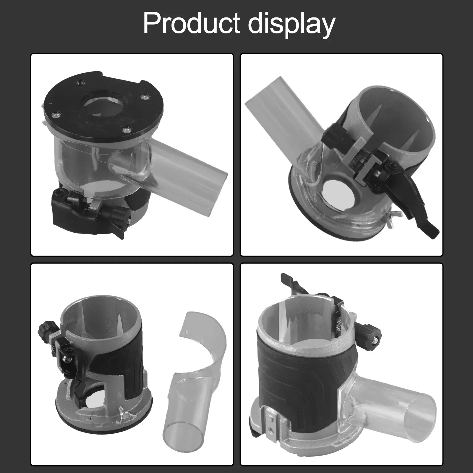 Efficient Router Base for Dust Woodworking Aluminum and Plastic Build Features Non Slip Handle for Enhanced User Comfort