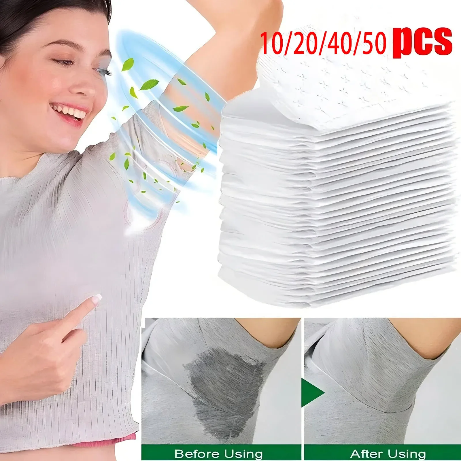 

10/30/50pcs Unisex Sweat Pads Summer Deodorants Underarm Anti Perspiration Sweat Pads Disposable Absorb Sweat Shield Pad