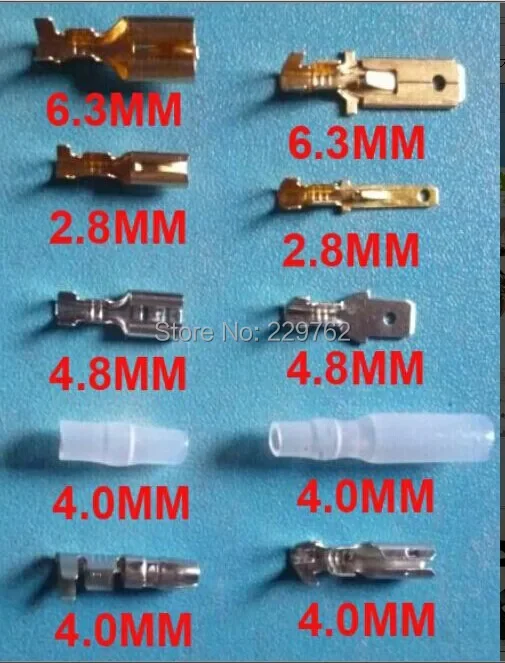 Shhworldsea 150PCS 6.3MM 2.8MM 4.8MM 4.0MM Mix order 10 kinds Female Male Car Spade Connector copper Splice Crimp Wire Terminal