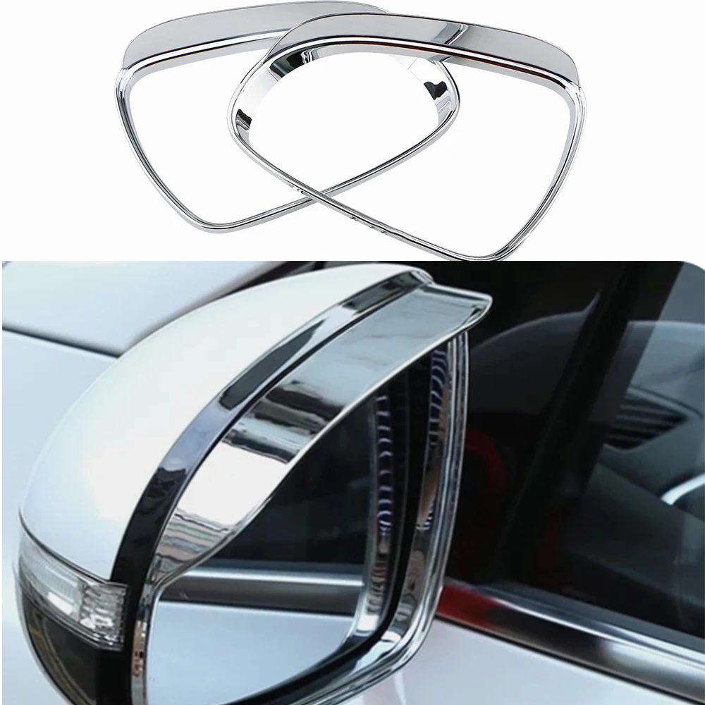 For Kia KX5 2pcs ABS Chrome Car Side Door Rear View Turning Mirror Rain Eyebrow Cover Trim