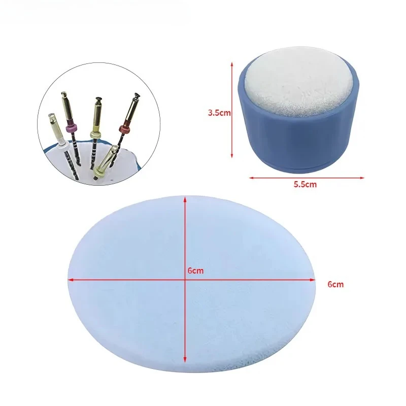 Dental Endo File Stand Root Canal Cleaning Block Box  Wtih Cleaning Foam Sponge Autoclavable Silicone Base Dentistry Tool