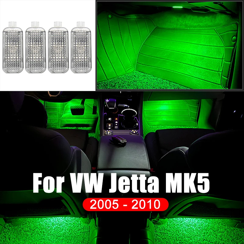 

For Volkswagen VW Jetta MK5 A5 2005 2006 2007 2008 2009 2010 Car Footwell Lamp Atmosphere Lights Interior Decoration Accessories