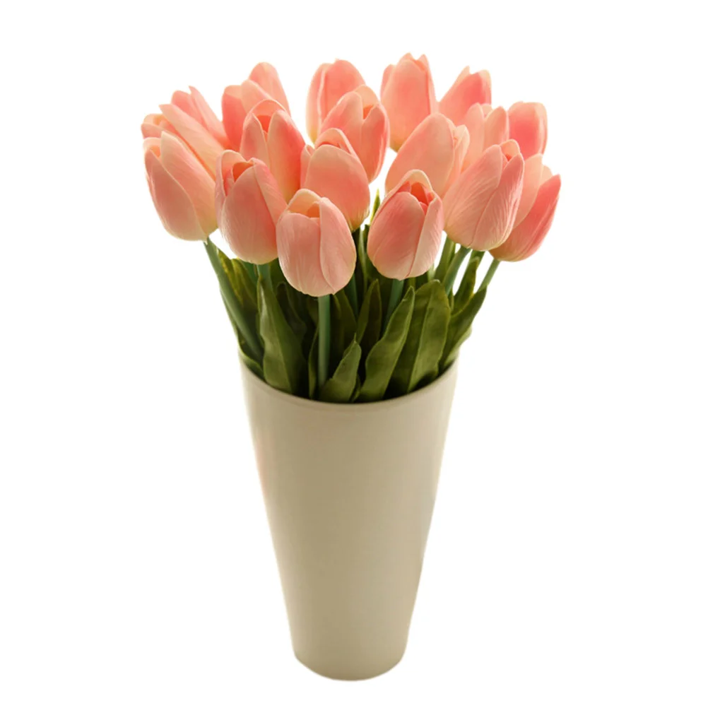 

30 Pcs Faux Flower Home Decor Decorations False Tulip Wedding Bouquet Fake Flowers