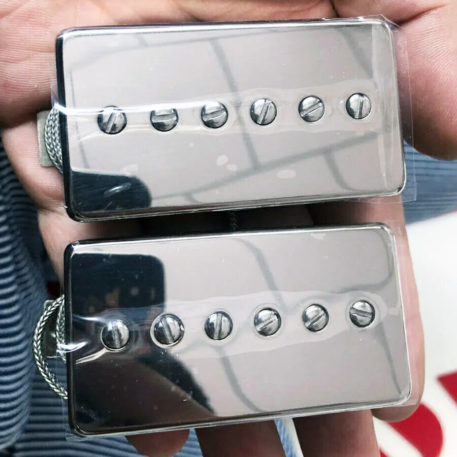 P90 Electric Guitar Pickups Alnico 5 Single Coil Set Humbucker Size Pickups Neck/Bridge