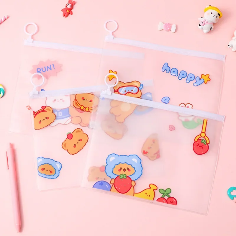 Sac de Rangement à Fermeture Éclair pour Étudiant, Transparent, Étanche, Papier de Test