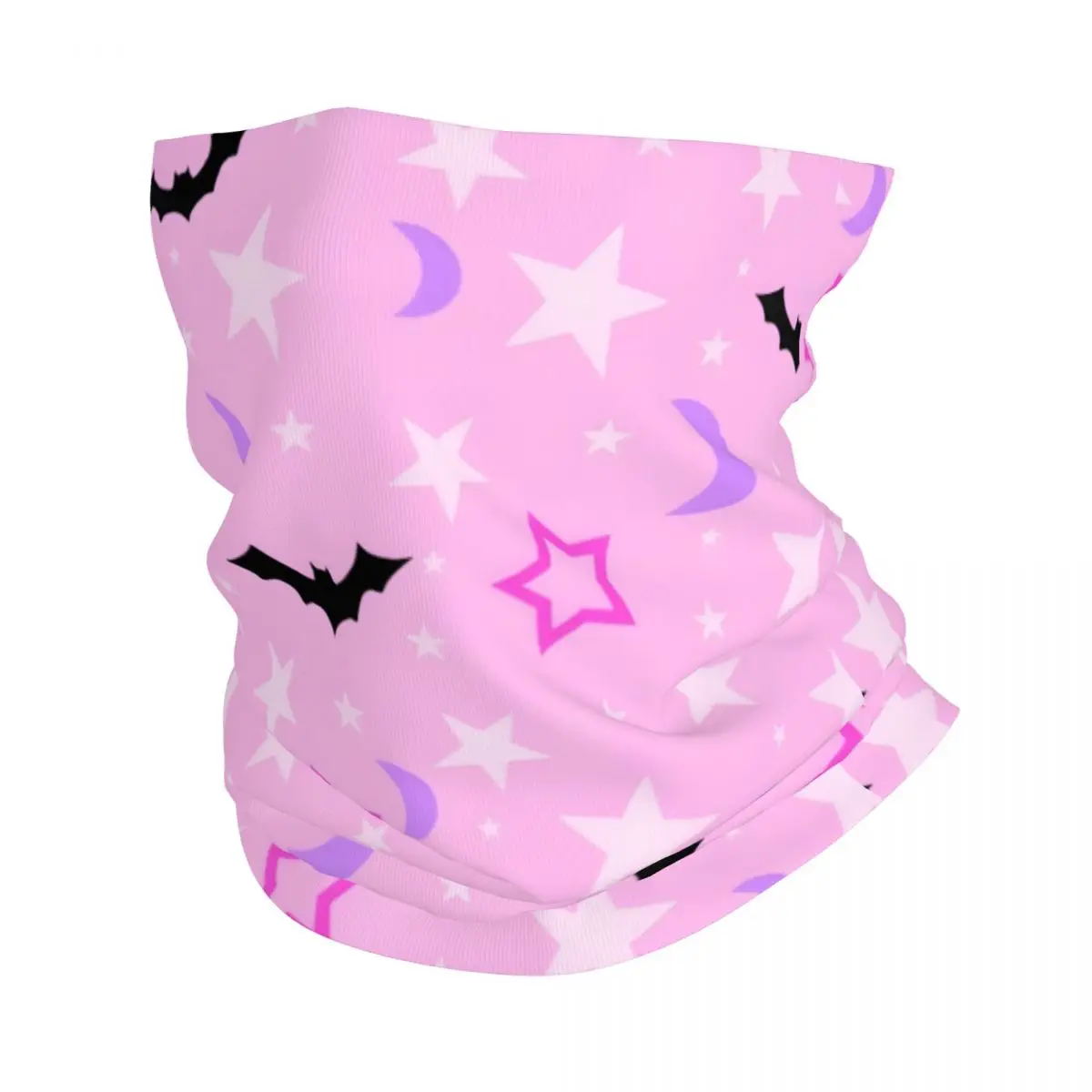 Couvre-cou bandana chauves-souris rose unisexe, écharpe ronde, cagoule respirante, cyclisme, adulte