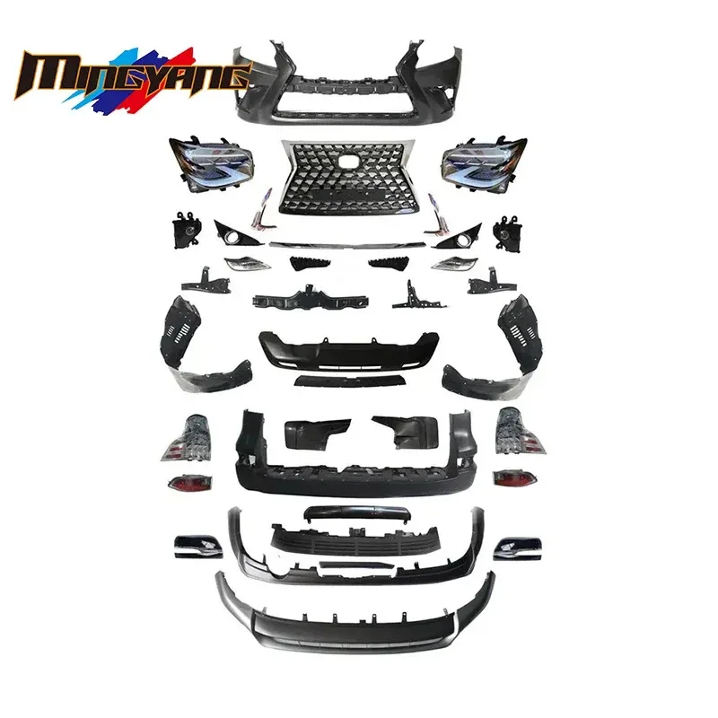 

Высокое качество GX460 2020, комплект кузова, автомобильные бамперы, фара, задний фонарь для GX460 2010, обновление 2020