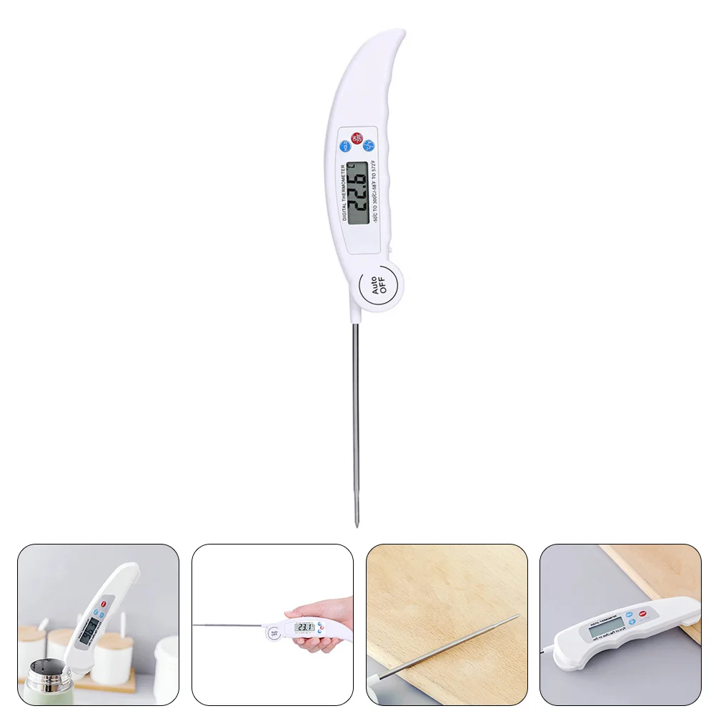 

Folding Dustproof Probe Thermometer -50℃ 300℃ Food Temperature Meat Cooking Baking Kitchen BBQ Tool
