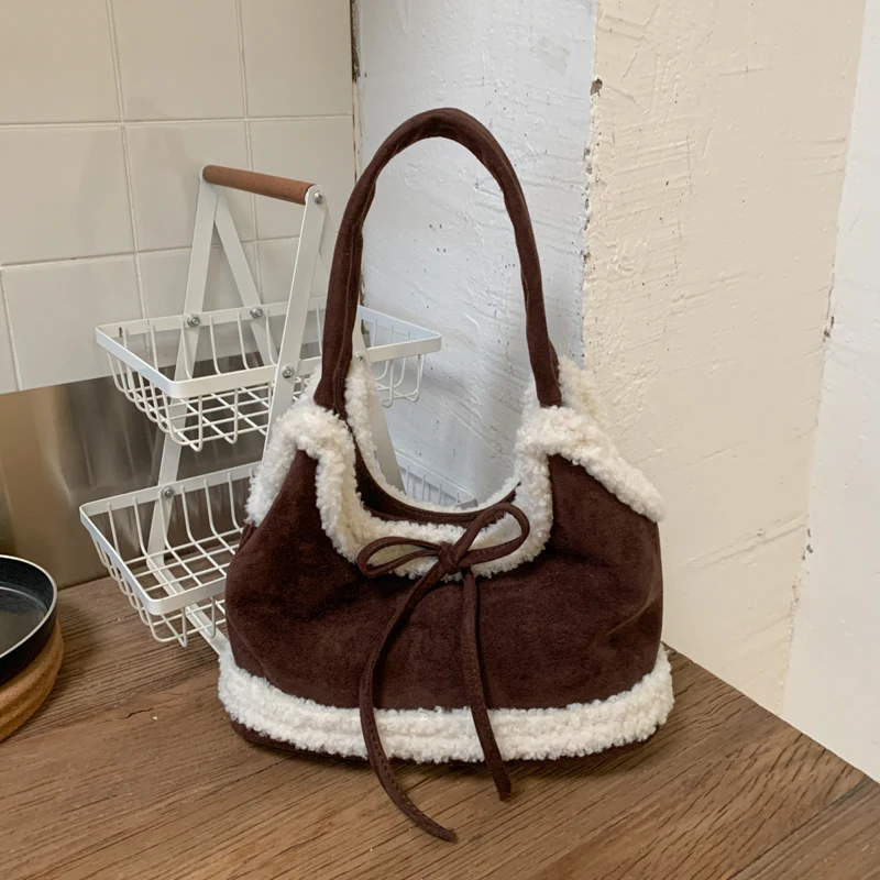 

Модные простые универсальные сумки на плечо из искусственной замши Haspr Sweet, 2025 г., высококачественная изысканная женская сумка-тоут большой вместимости