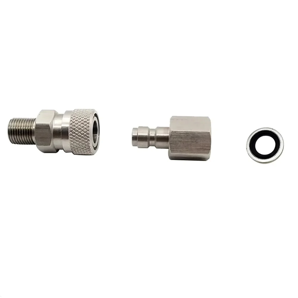 Stainless Steel Quick Release Disconnect Coupler Kit 1/8BSPP (G1/8) Threads