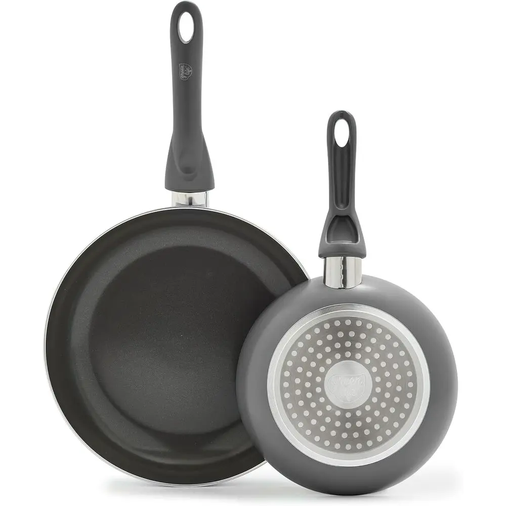 

8 & 10 Frying Pan Skillet Set, Nonstick, Induction Cookware, Dishwasher Safe, Charcoal Gray
