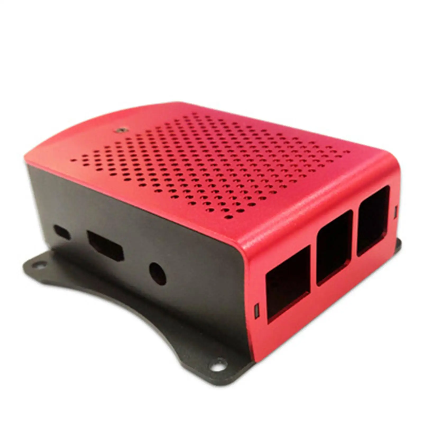 Aluminum Alloy Computer Case Metal Enclosure Box ,Protective Shell Heatsink w/ Cooling Fan ,for Pi4 Lightweight